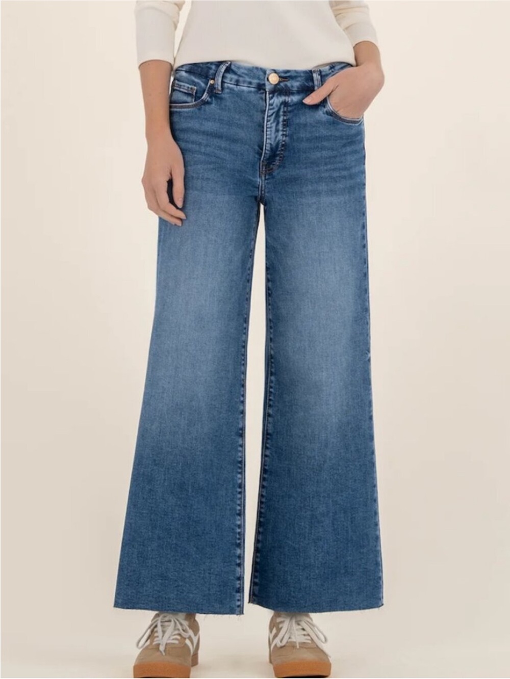 Kut From the Kloth Meg Fab Ab Wide Leg High Rise Jeans Size 10